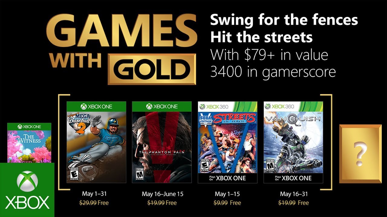 Xbox Games with Gold May 2018 revealed